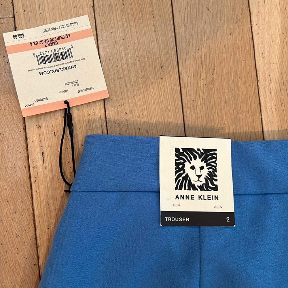 Anne Klein Light blue Trousers w/ golden accents Brand new w/ tag Size 2 - Picture 12 of 12